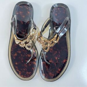 Stuart Weir man Palma Crystal Chain Detail Jelly Sandals Women’s Sz 10